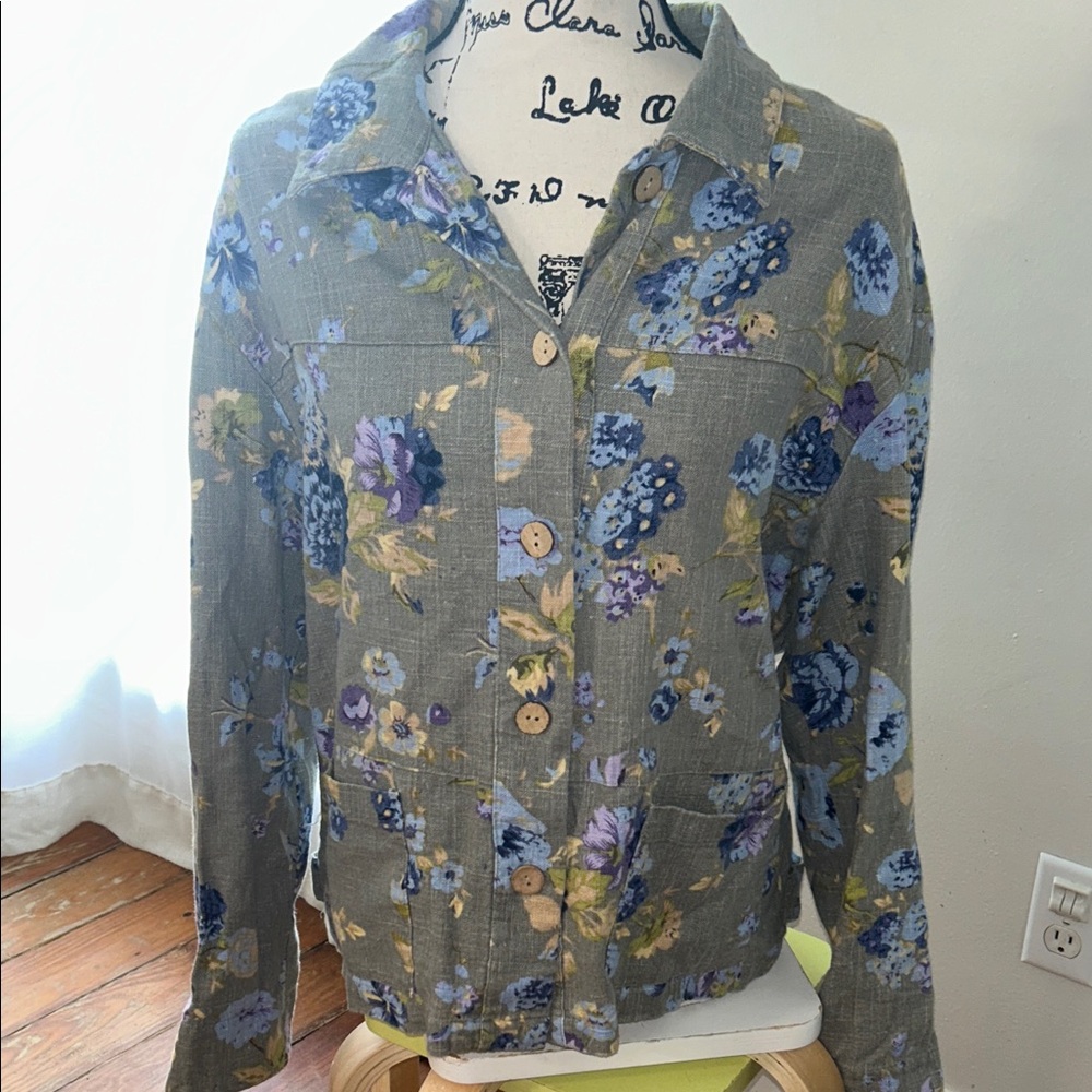 Appleseed's Vintage Floral Linen Jacket